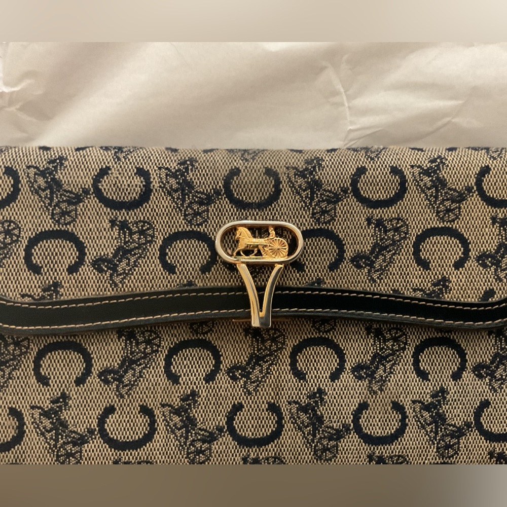 CELINE Vintage Horse Carriage Long Wallet – Archive Era. Made in Italy - Picture 2 of 14